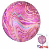 Сфера 3D Лиловый Мрамор в упаковке / Purple Marblez Orbz  16"/40 см